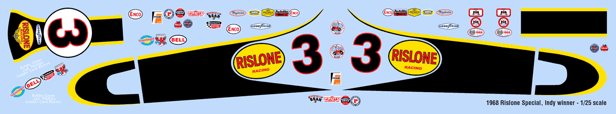 1968 Rislone Special decals