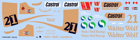 1978 Wolf WR1 decals