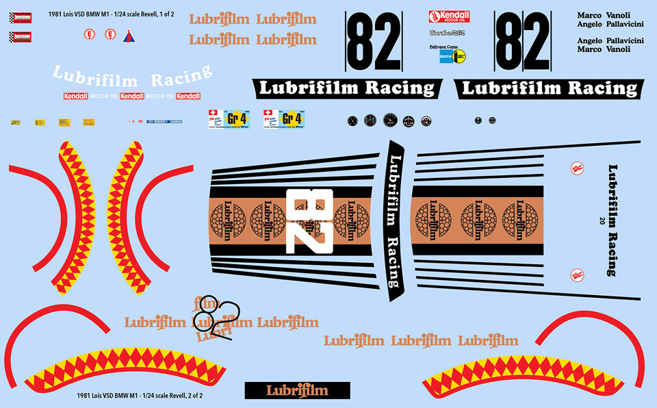 1979 Lubrifilm 934 Decals