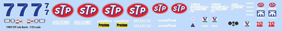 1989 STP Lola Buick Decals