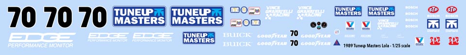 1989 Tuneup Masters Decals